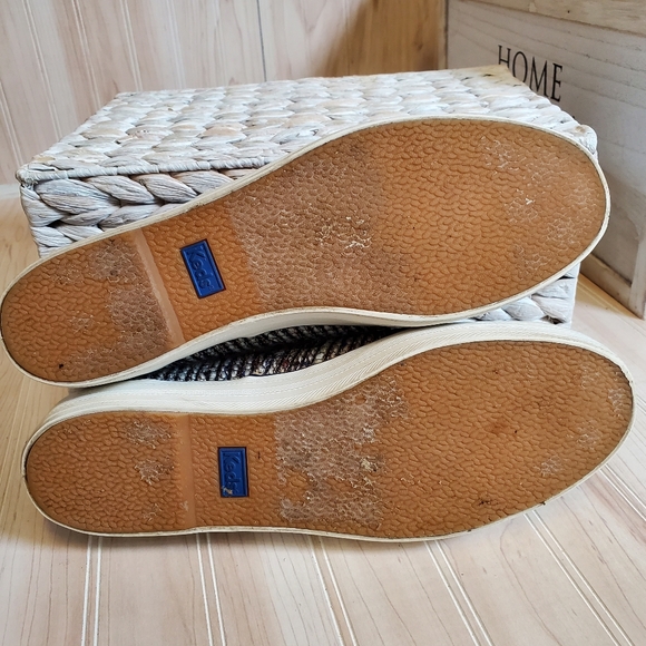 Keds Tweed Chunky Sneaker Shoes Womens Size 9.5 Suede WF57454 Blue Metallic - Picture 6 of 6